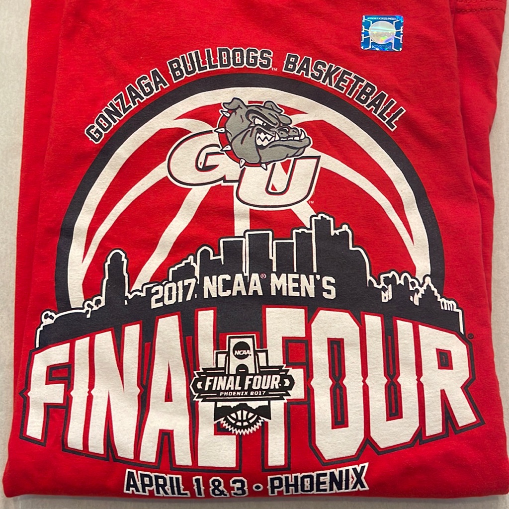 Nwt Final Four Teeshirt 2017 Ncaa Mens Gonzaga Bulldogs Basketball